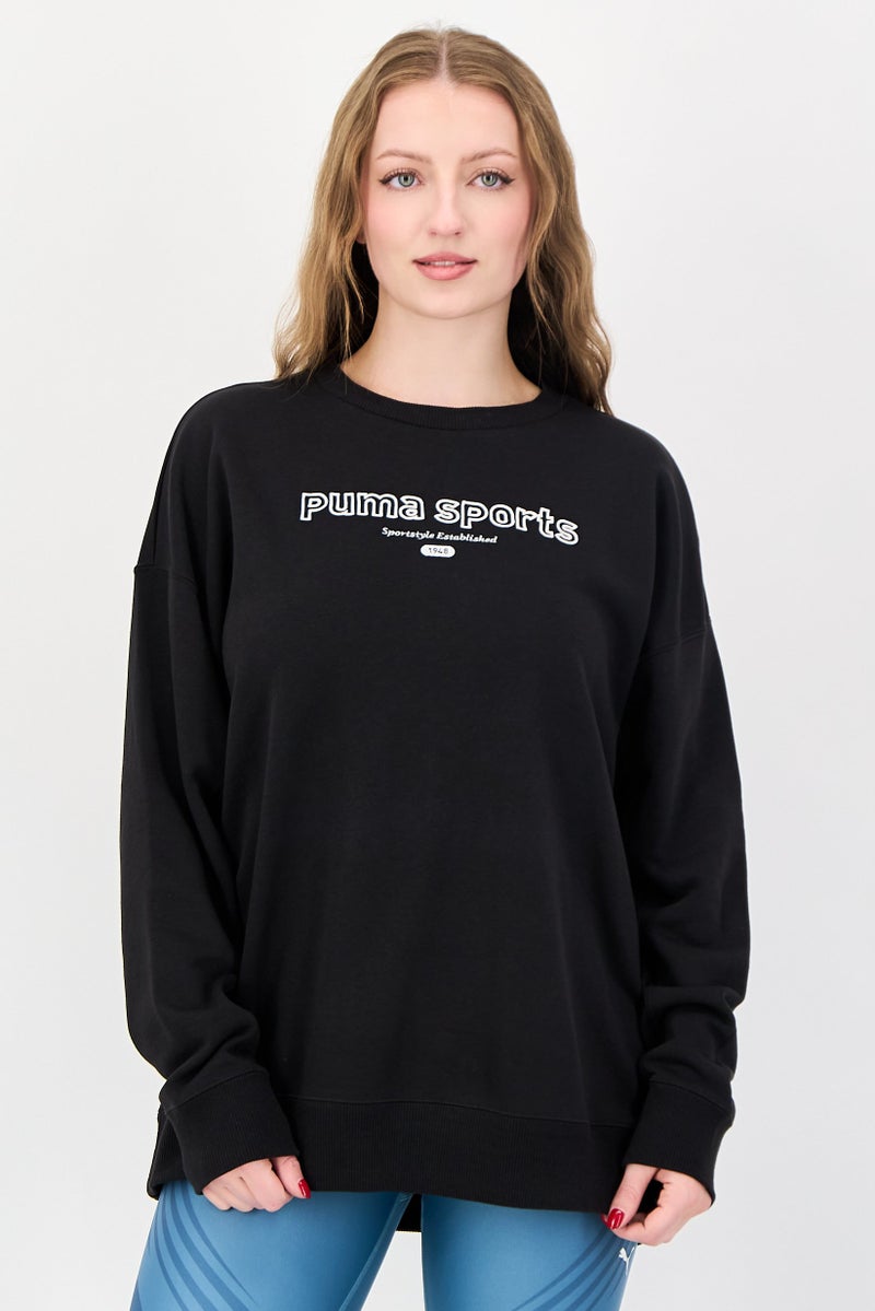 PUMA Women Sportswear Fit Long Sleeve Outdoor Sweatshirt, Black - Image 1